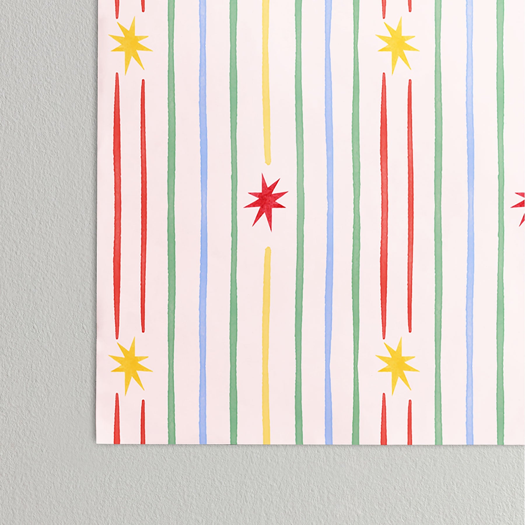 Love_Ryming Festive Starry Stripes Poster