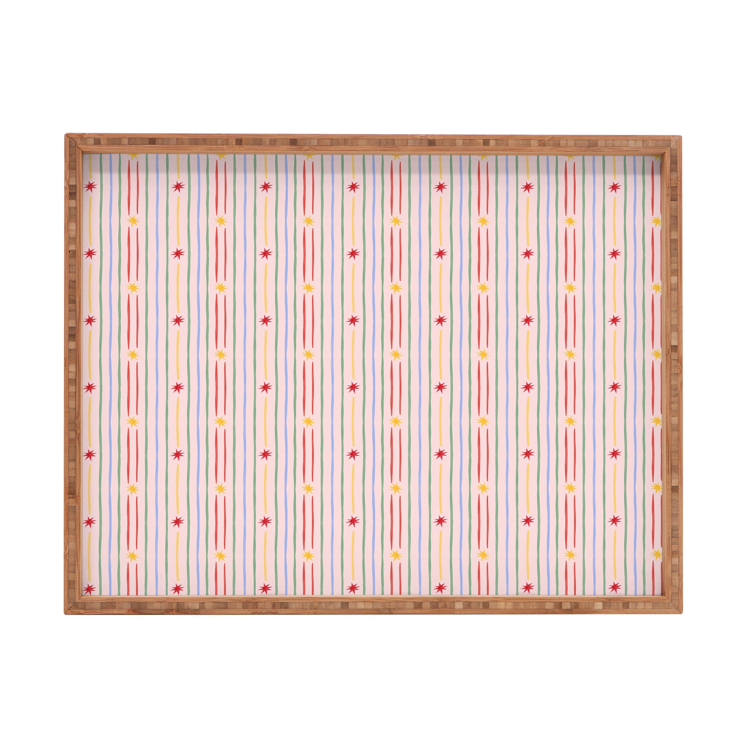 Love_Ryming Festive Starry Stripes Rectangular Tray