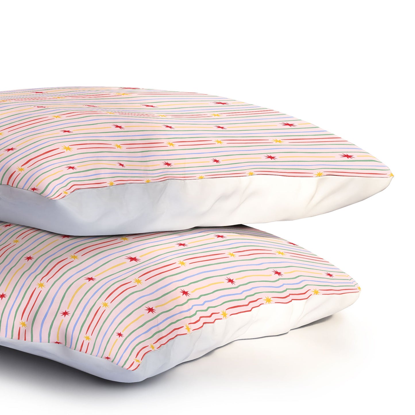Love_Ryming Festive Starry Stripes Pillow Shams