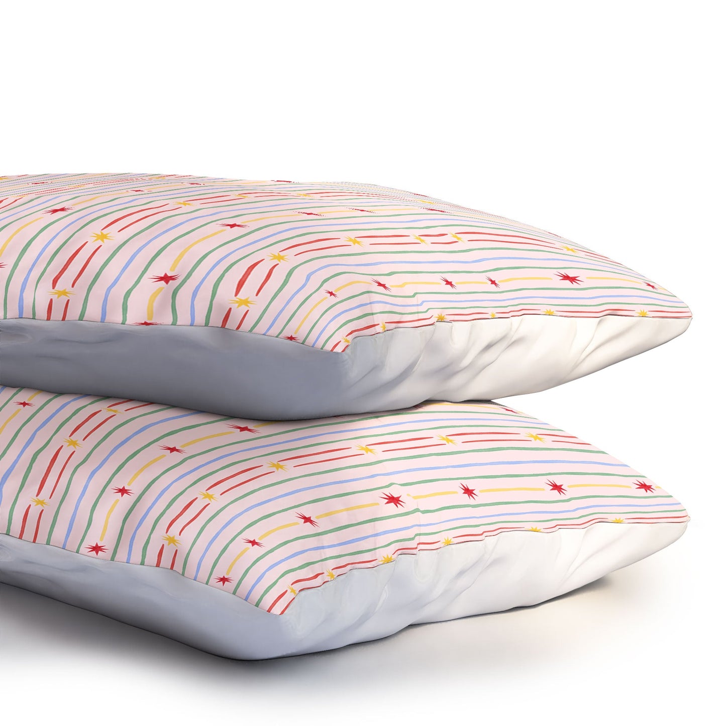 Love_Ryming Festive Starry Stripes Pillow Shams