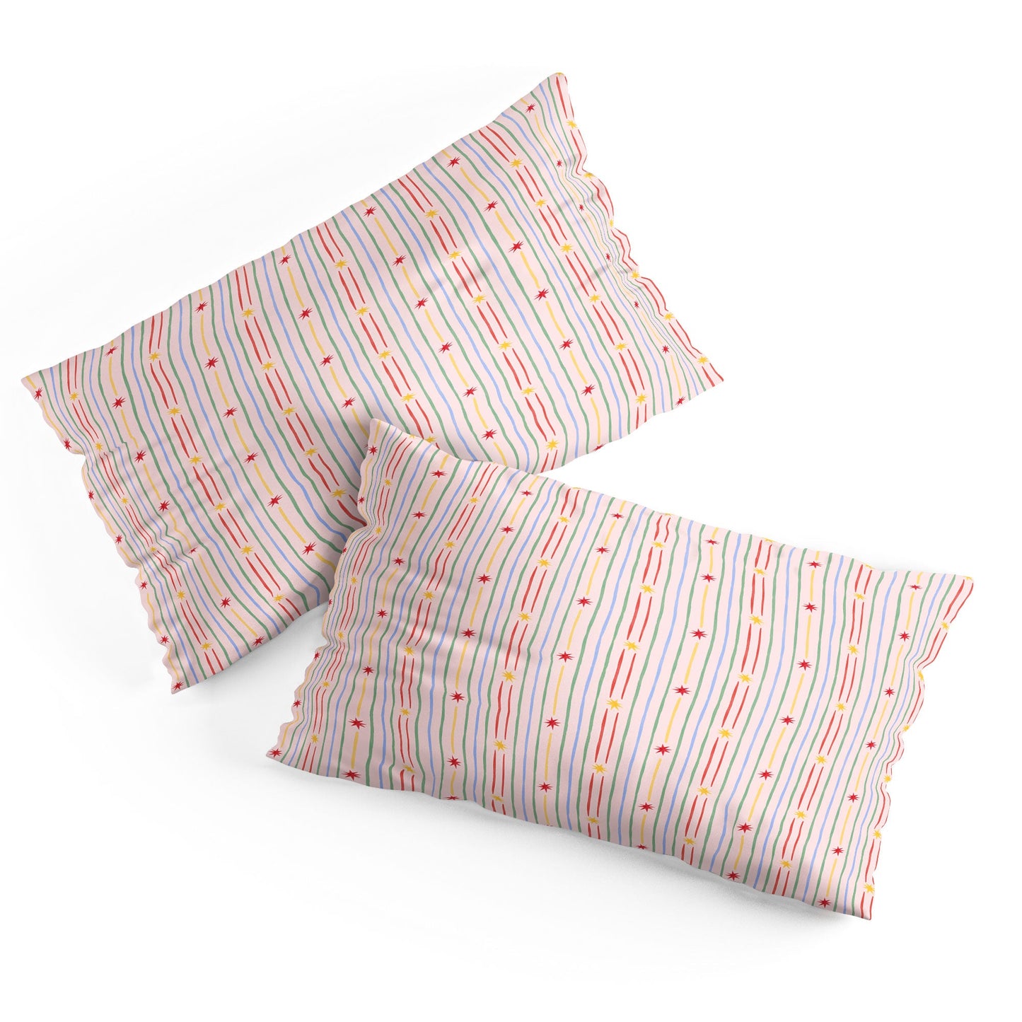 Love_Ryming Festive Starry Stripes Pillow Shams