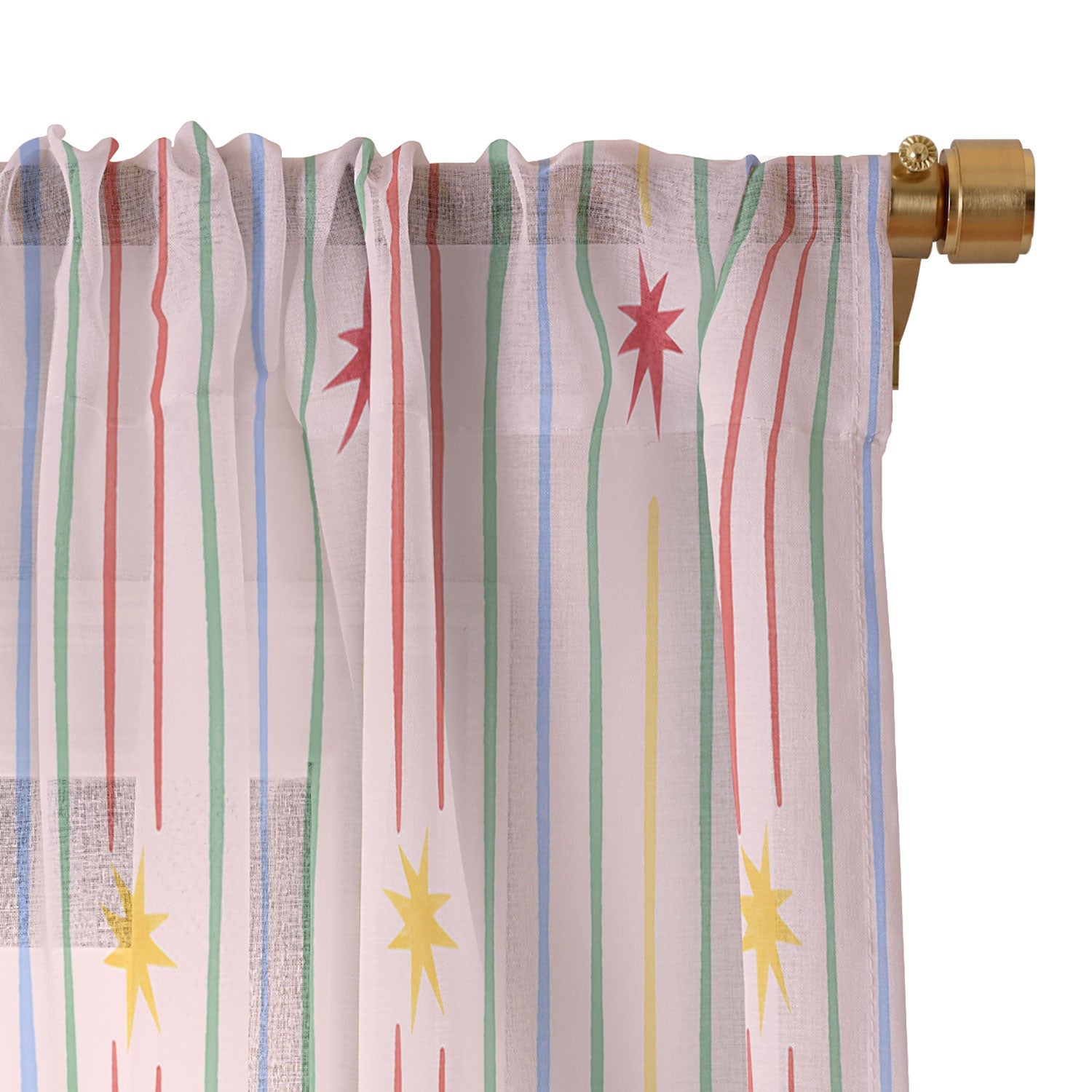 Love_Ryming Festive Starry Stripes Sheer Non Repeat