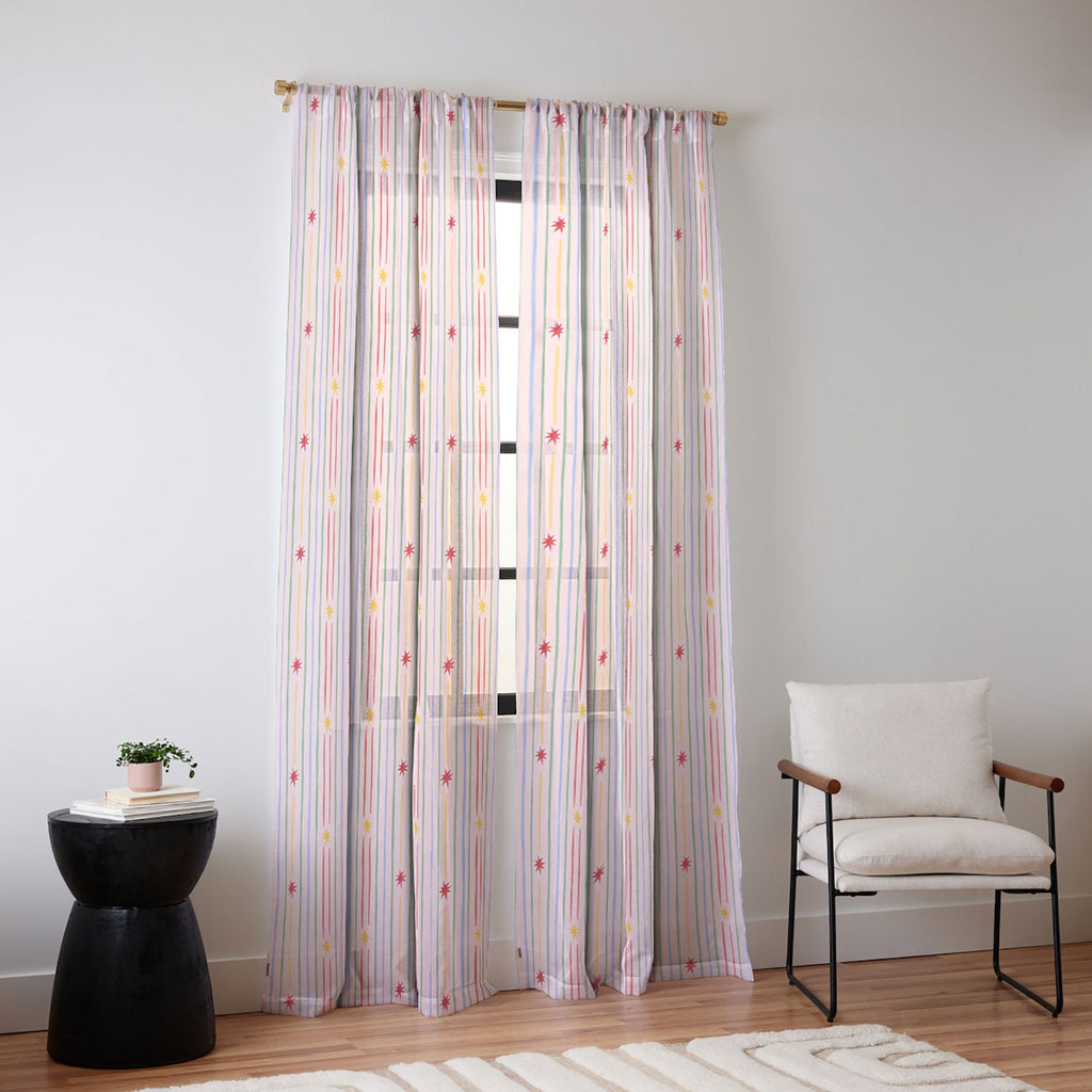 Love_Ryming Festive Starry Stripes Sheer Non Repeat