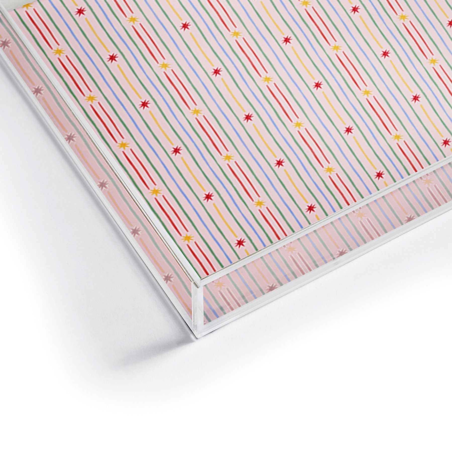 Love_Ryming Festive Starry Stripes Acrylic Tray