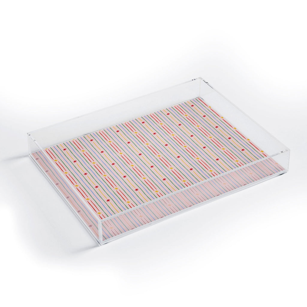 Love_Ryming Festive Starry Stripes Acrylic Tray