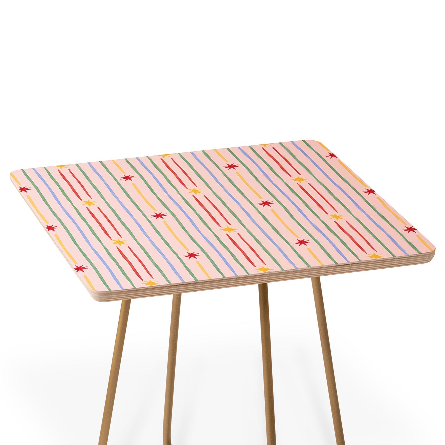 Love_Ryming Festive Starry Stripes Side Table