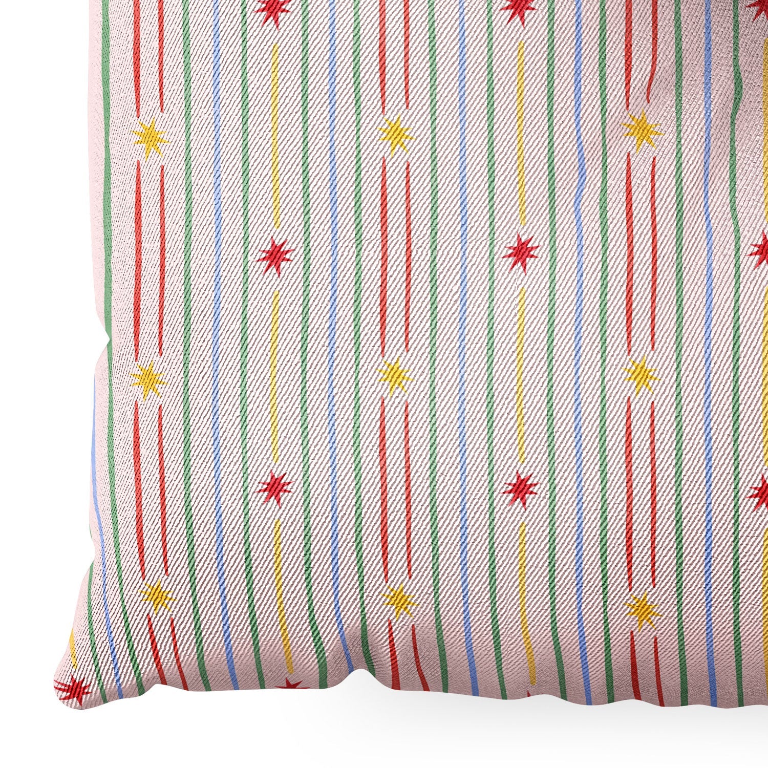 Love_Ryming Festive Starry Stripes Floor Pillow Square