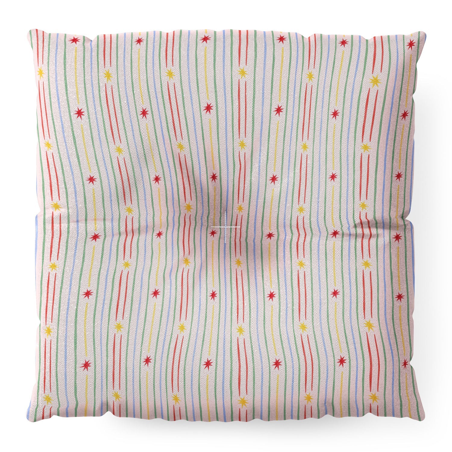 Love_Ryming Festive Starry Stripes Floor Pillow Square