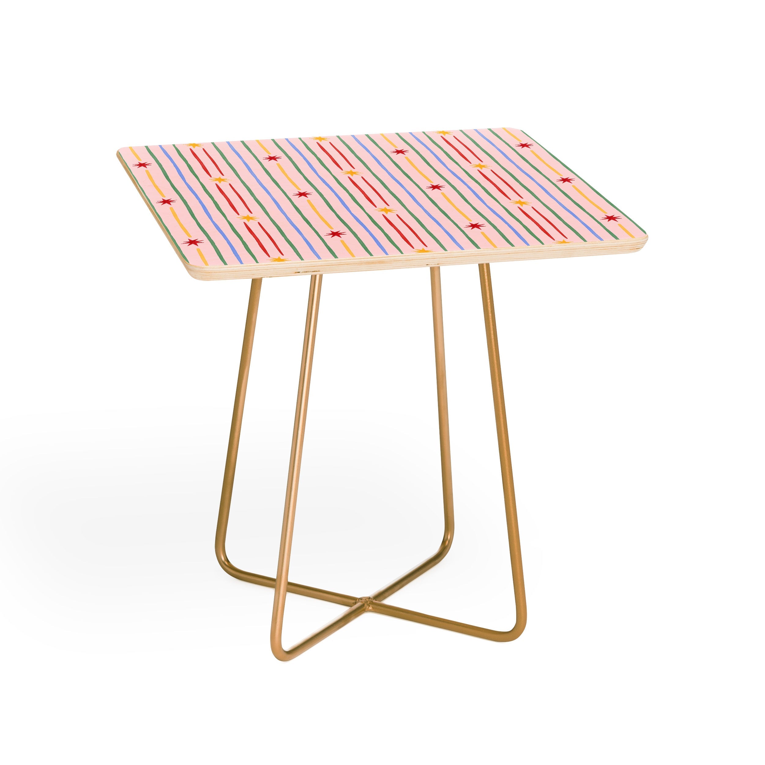 Love_Ryming Festive Starry Stripes Side Table