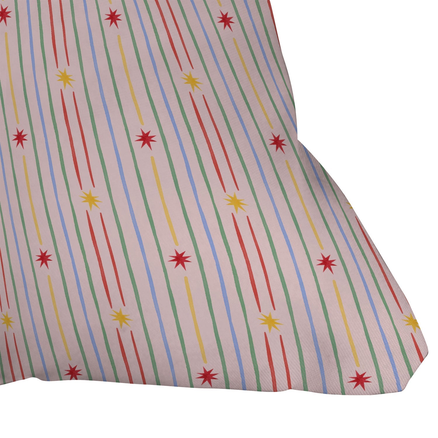 Love_Ryming Festive Starry Stripes Outdoor Throw Pillow
