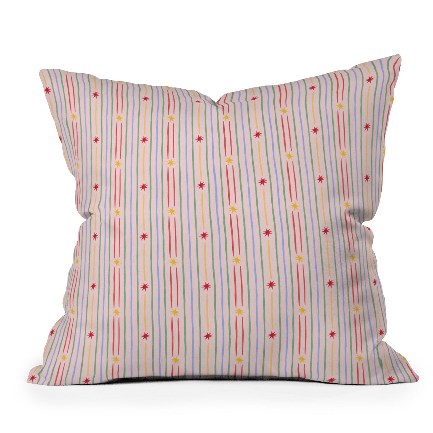Love_Ryming Festive Starry Stripes Outdoor Throw Pillow