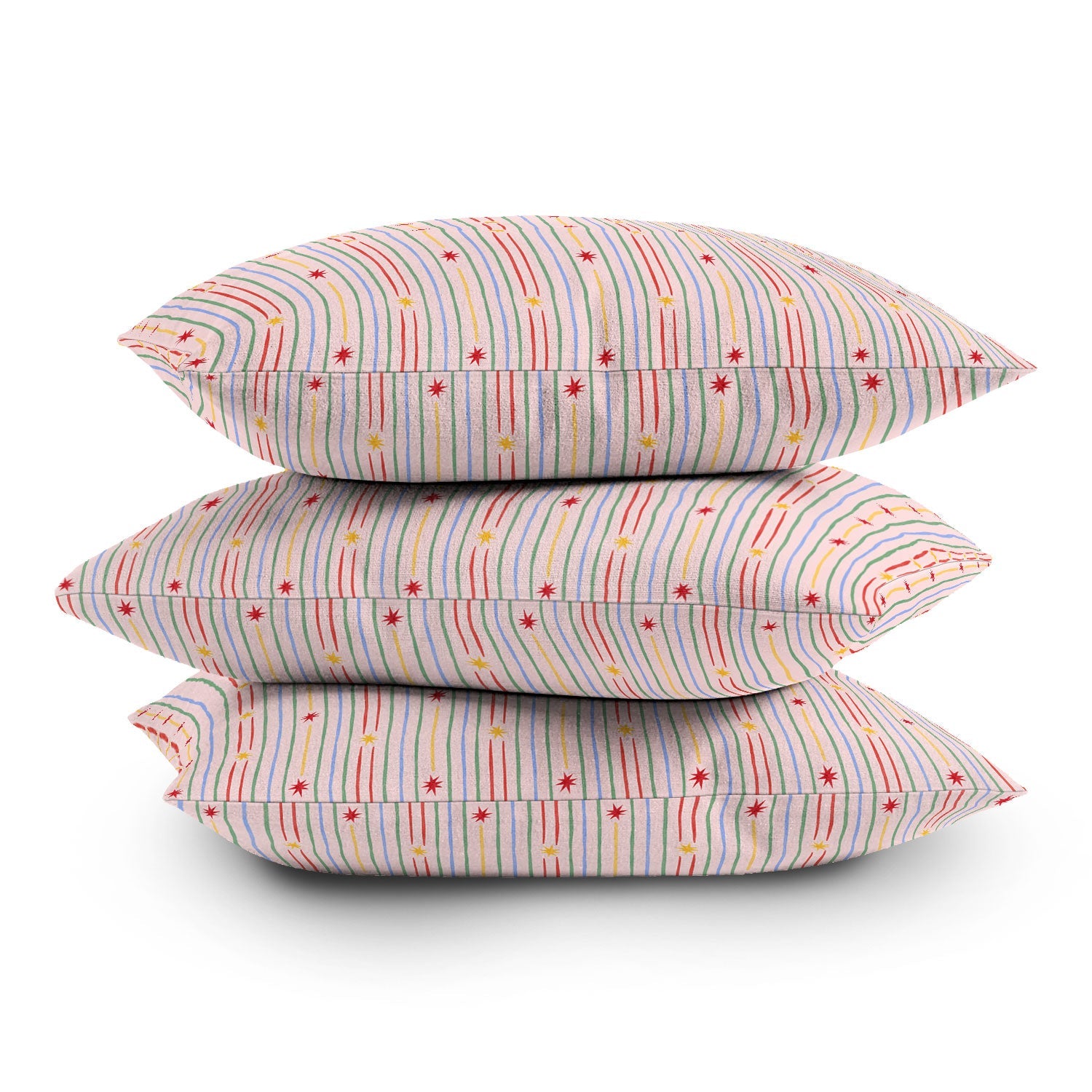 Love_Ryming Festive Starry Stripes Outdoor Throw Pillow