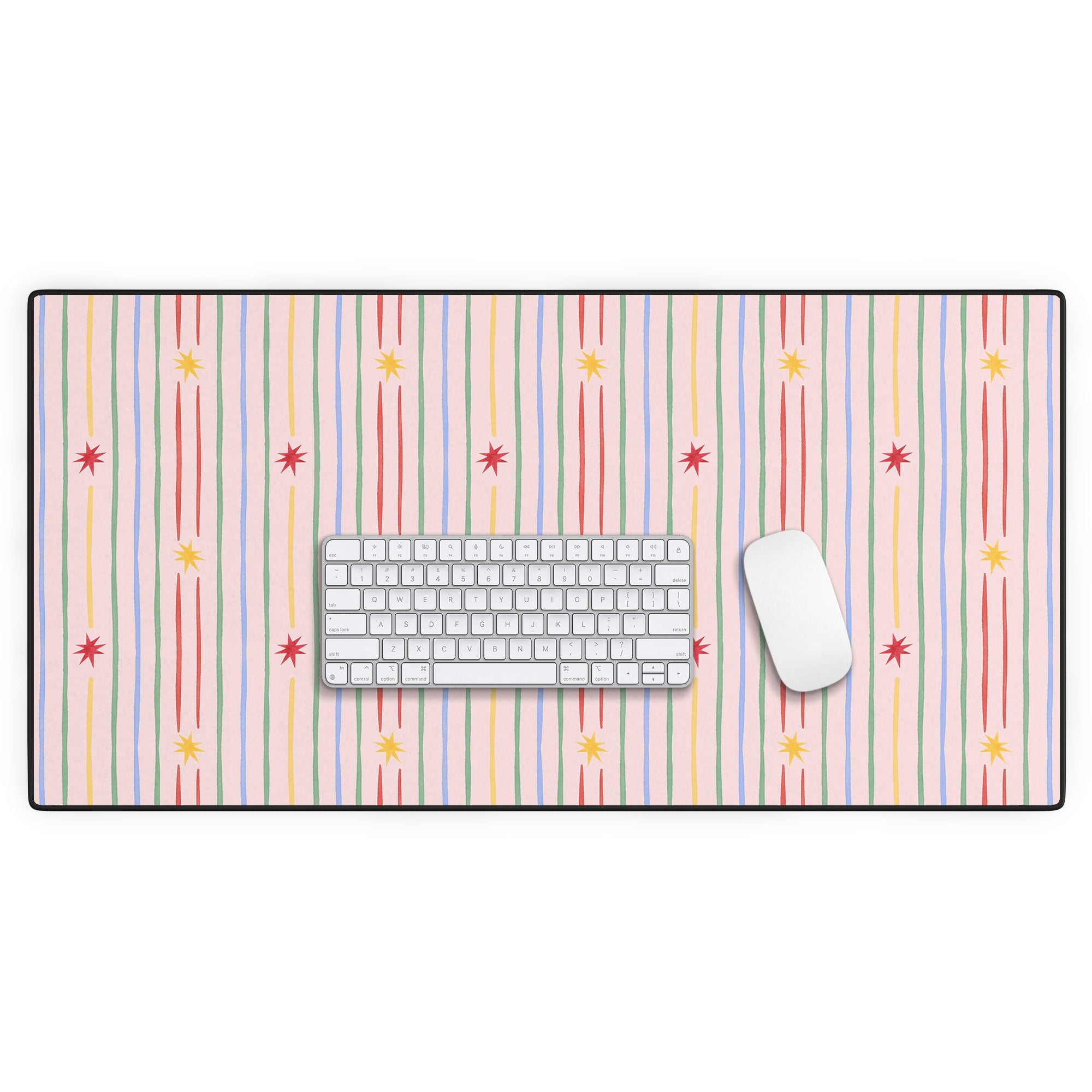 Love_Ryming Festive Starry Stripes Desk Mat