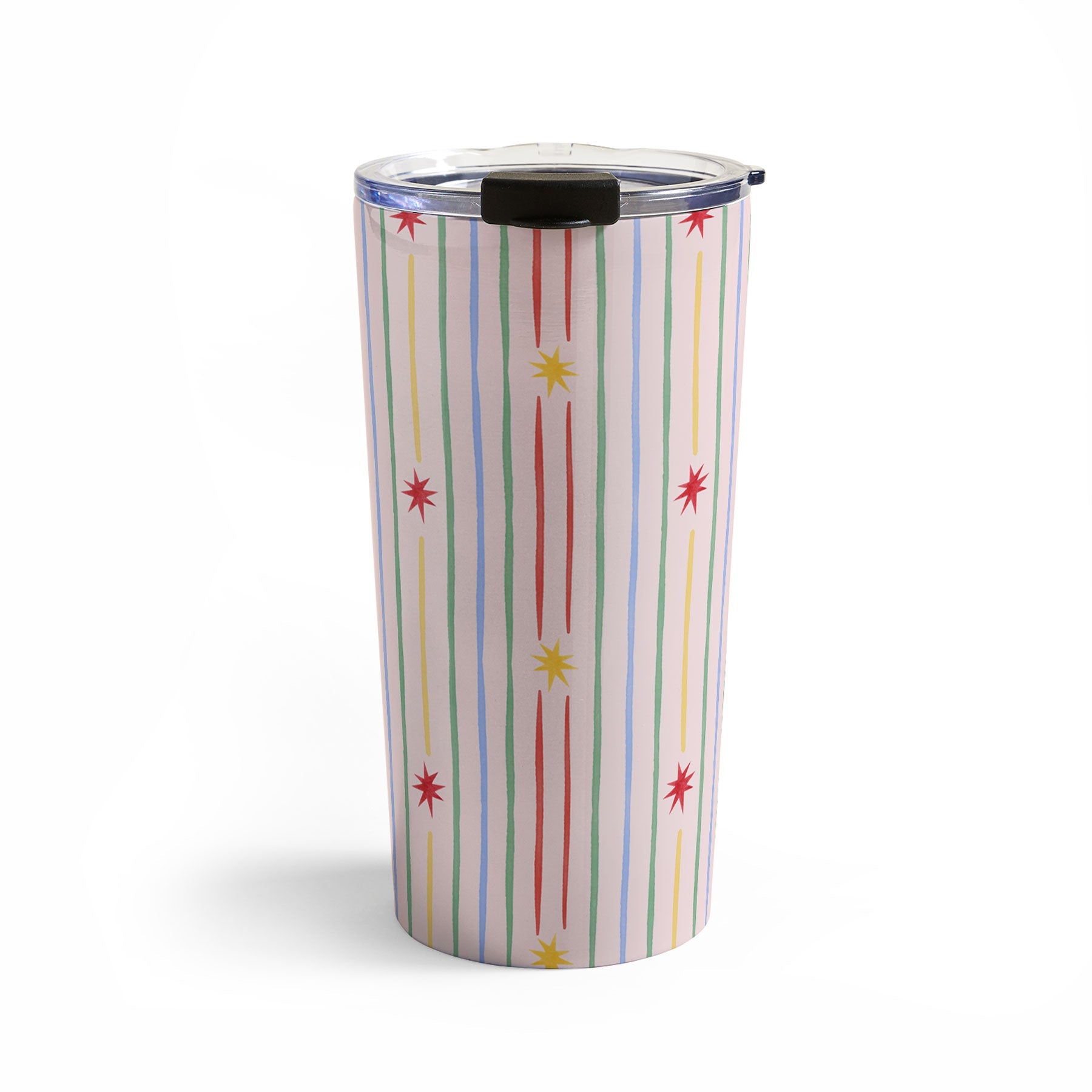Love_Ryming Festive Starry Stripes Travel Mug