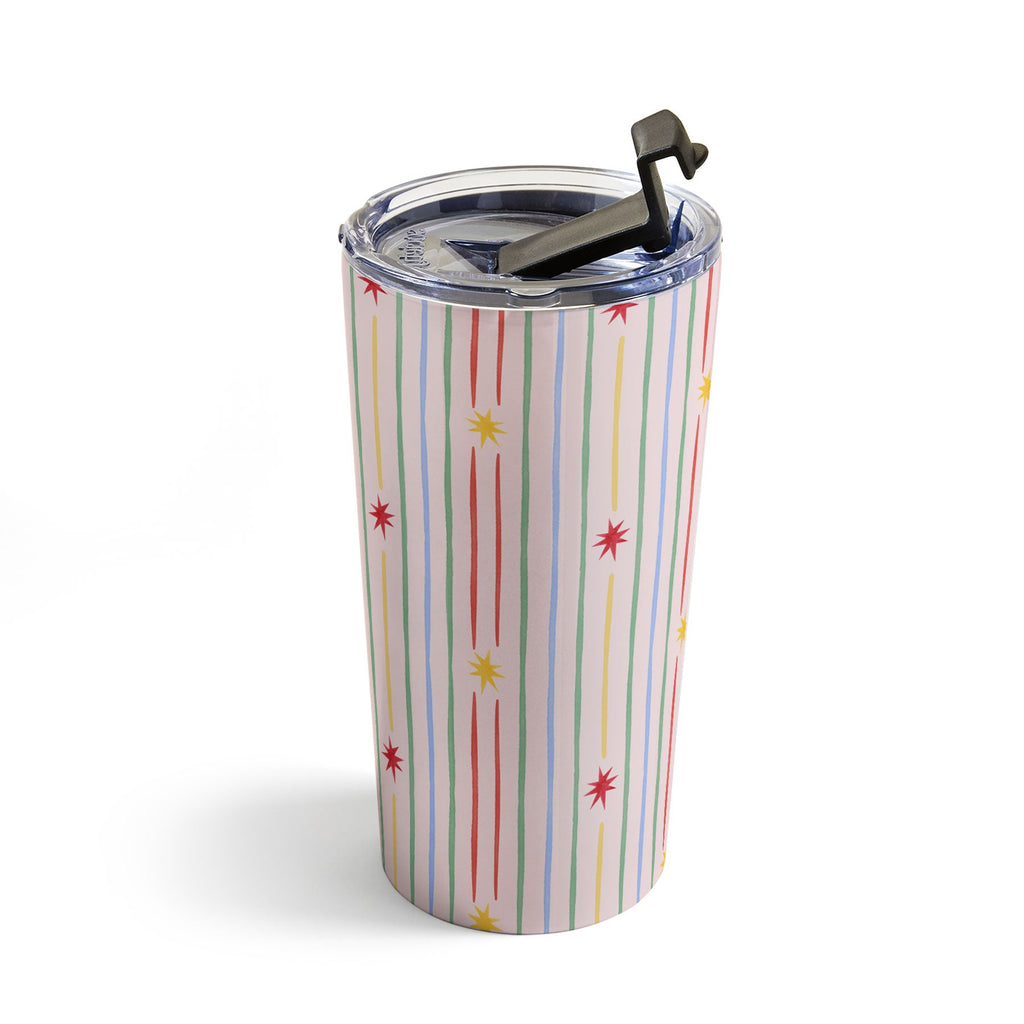 Love_Ryming Festive Starry Stripes Travel Mug