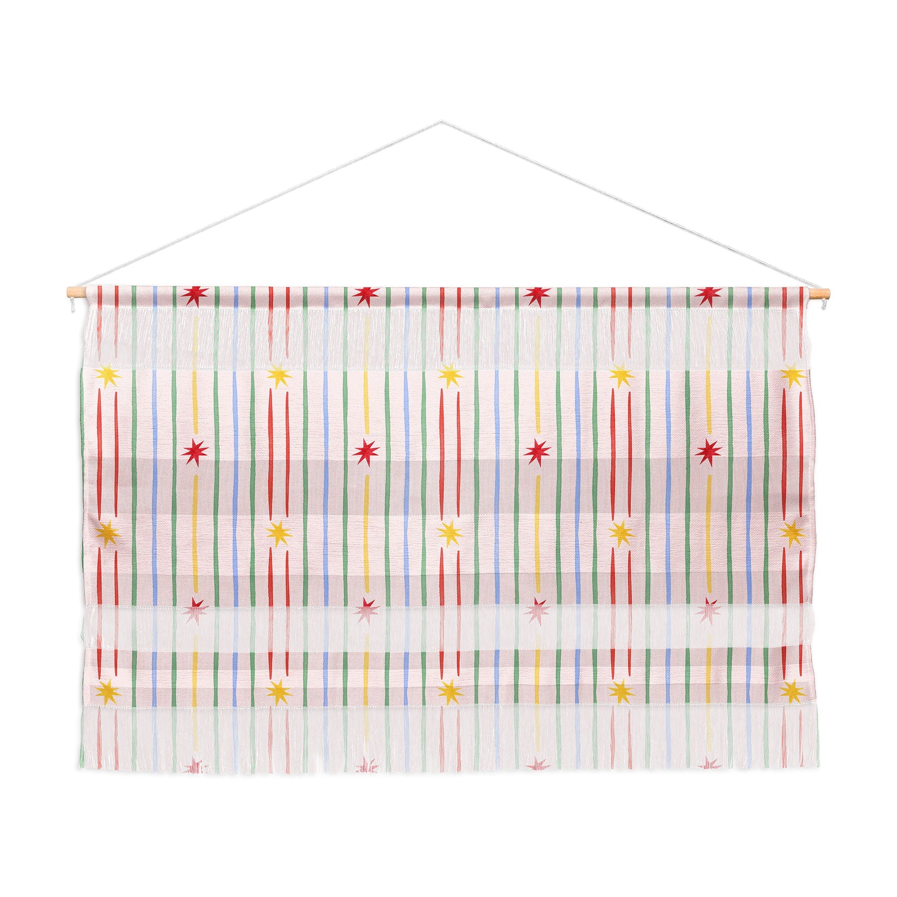 Love_Ryming Festive Starry Stripes Wall Hanging Landscape