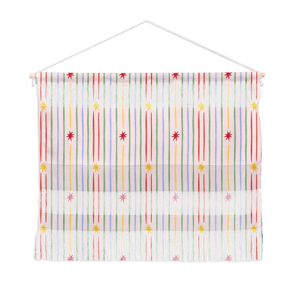 Love_Ryming Festive Starry Stripes Wall Hanging Landscape
