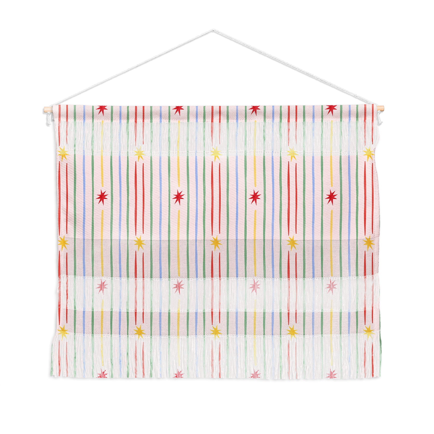 Love_Ryming Festive Starry Stripes Wall Hanging Landscape