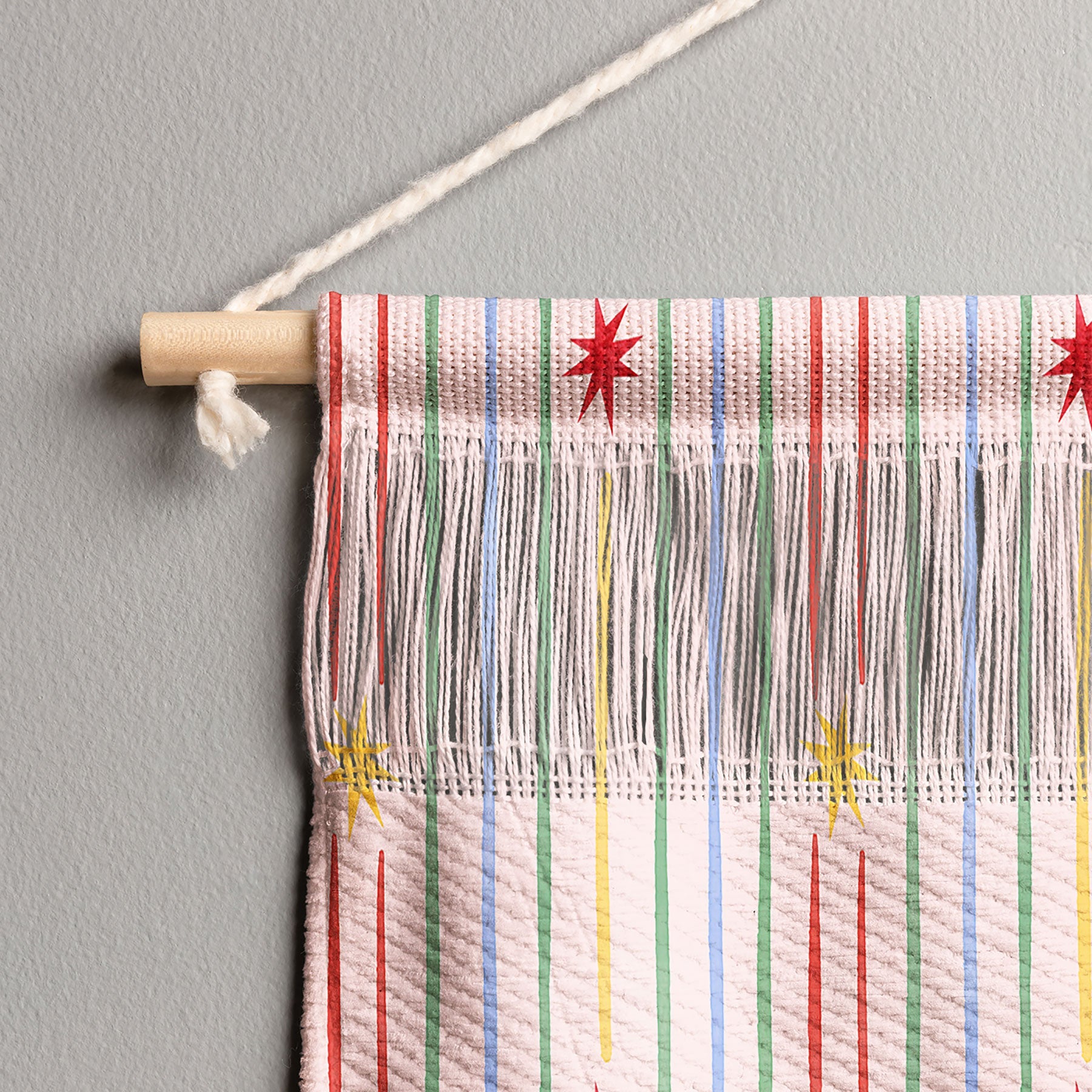 Love_Ryming Festive Starry Stripes Wall Hanging Portrait