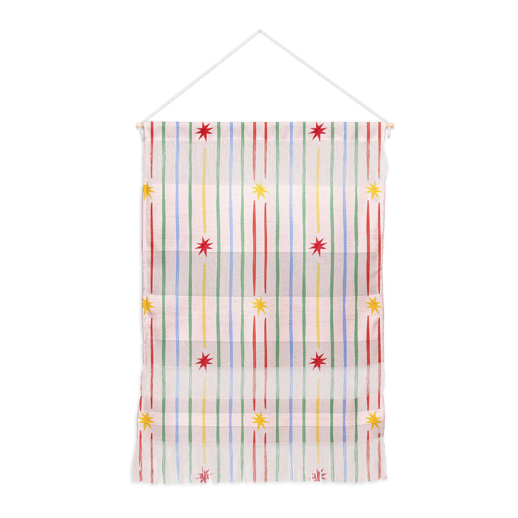 Love_Ryming Festive Starry Stripes Wall Hanging Portrait