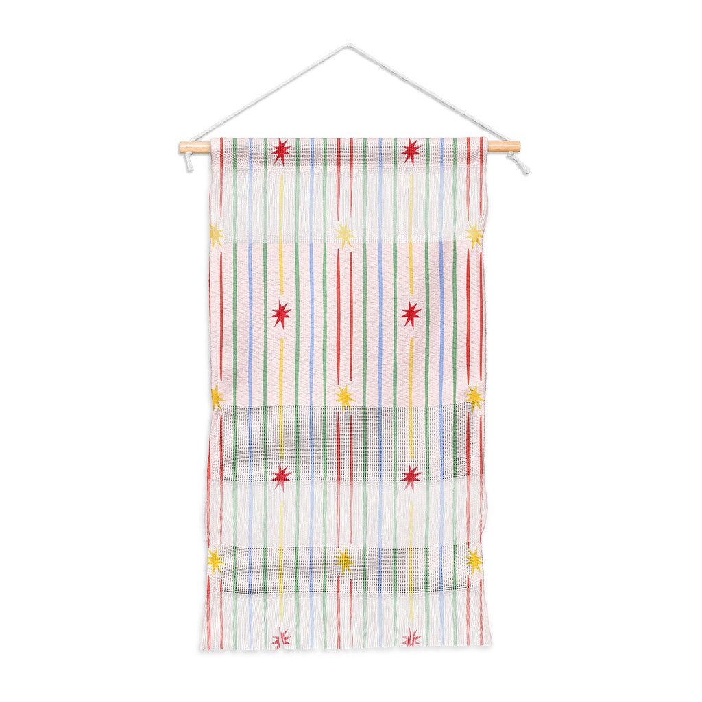 Love_Ryming Festive Starry Stripes Wall Hanging Portrait