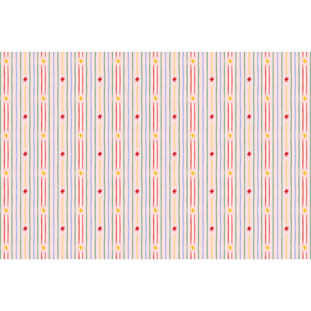 Love_Ryming Festive Starry Stripes Wall Mural
