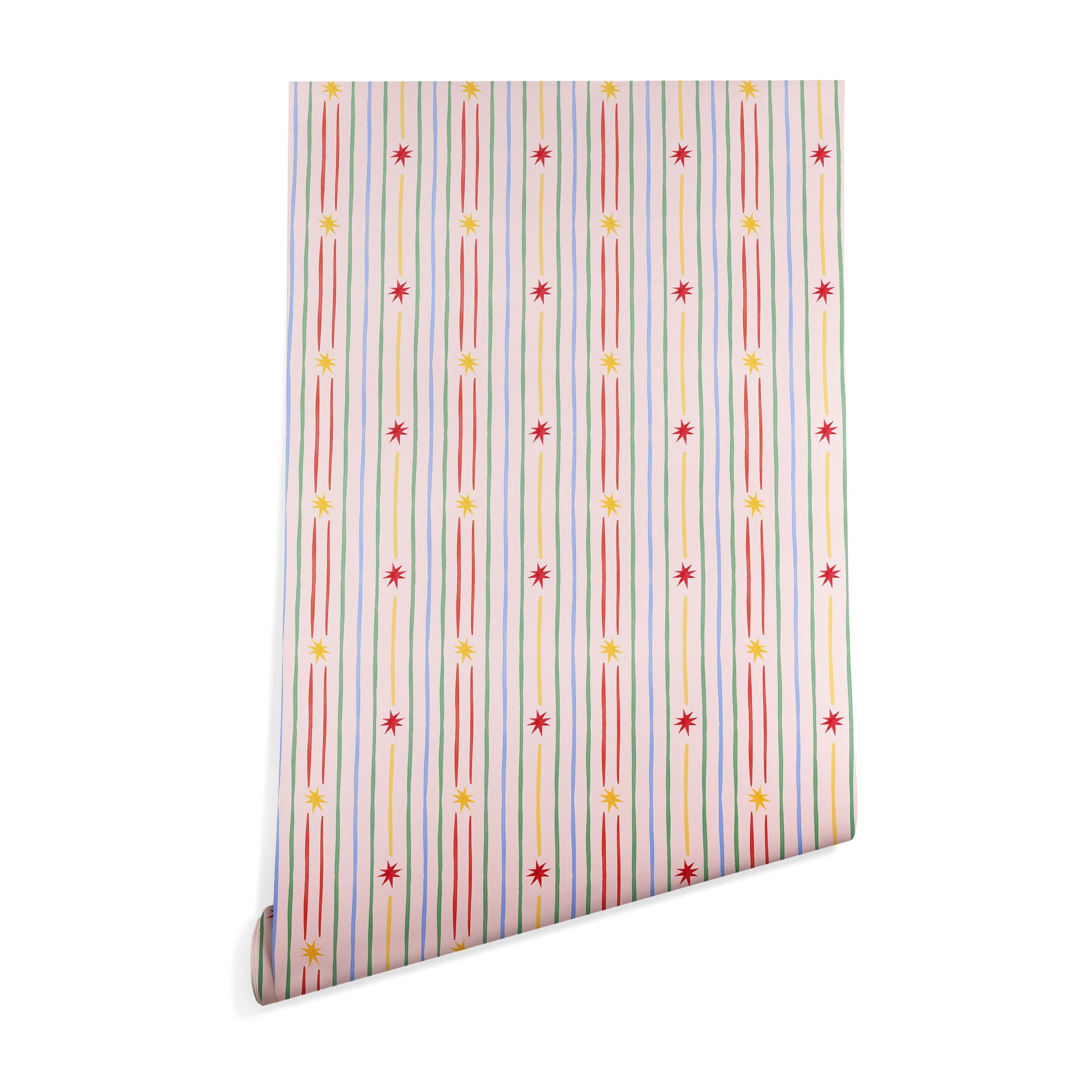 Love_Ryming Festive Starry Stripes Wallpaper