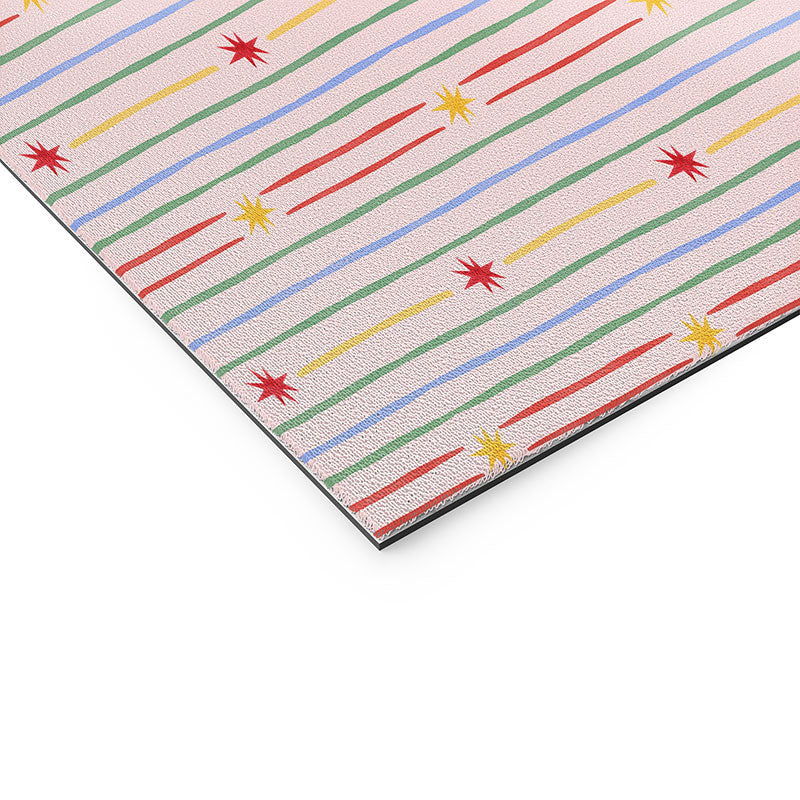 Love_Ryming Festive Starry Stripes Welcome Mat