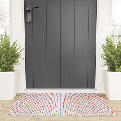 Love_Ryming Festive Starry Stripes Welcome Mat