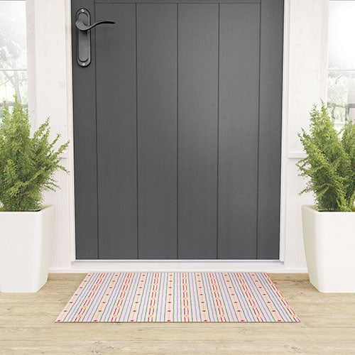 Love_Ryming Festive Starry Stripes Welcome Mat