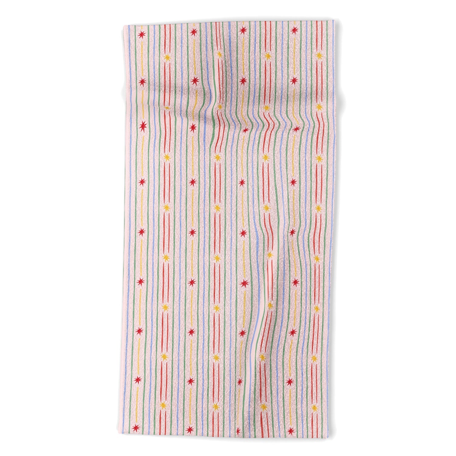 Love_Ryming Festive Starry Stripes Beach Towel