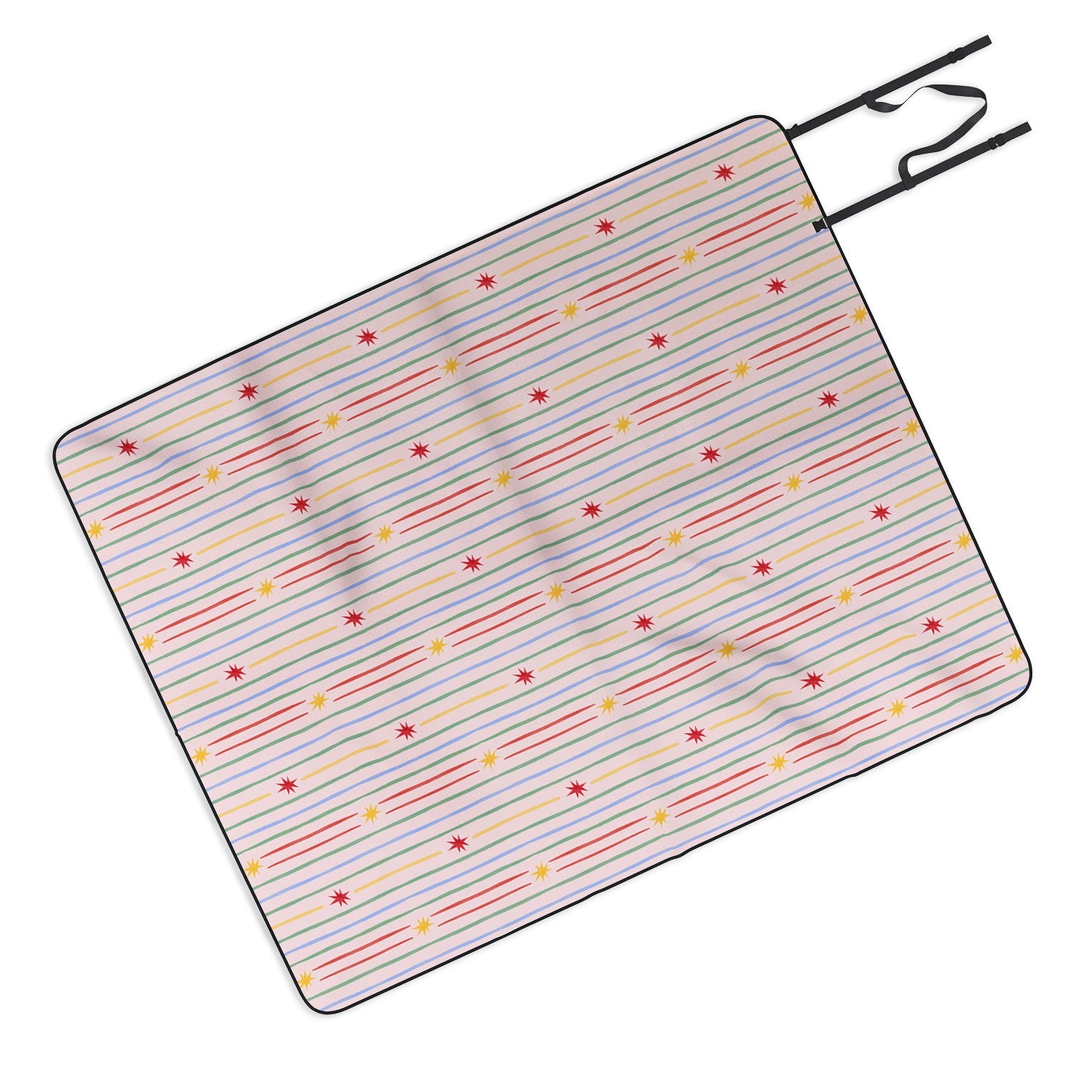 Love_Ryming Festive Starry Stripes Picnic Blanket