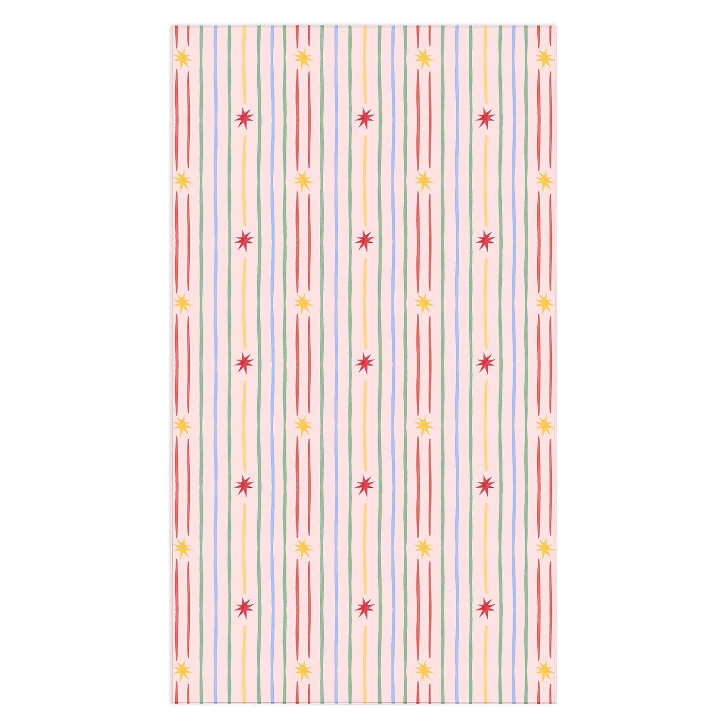 Love_Ryming Festive Starry Stripes Tablecloth