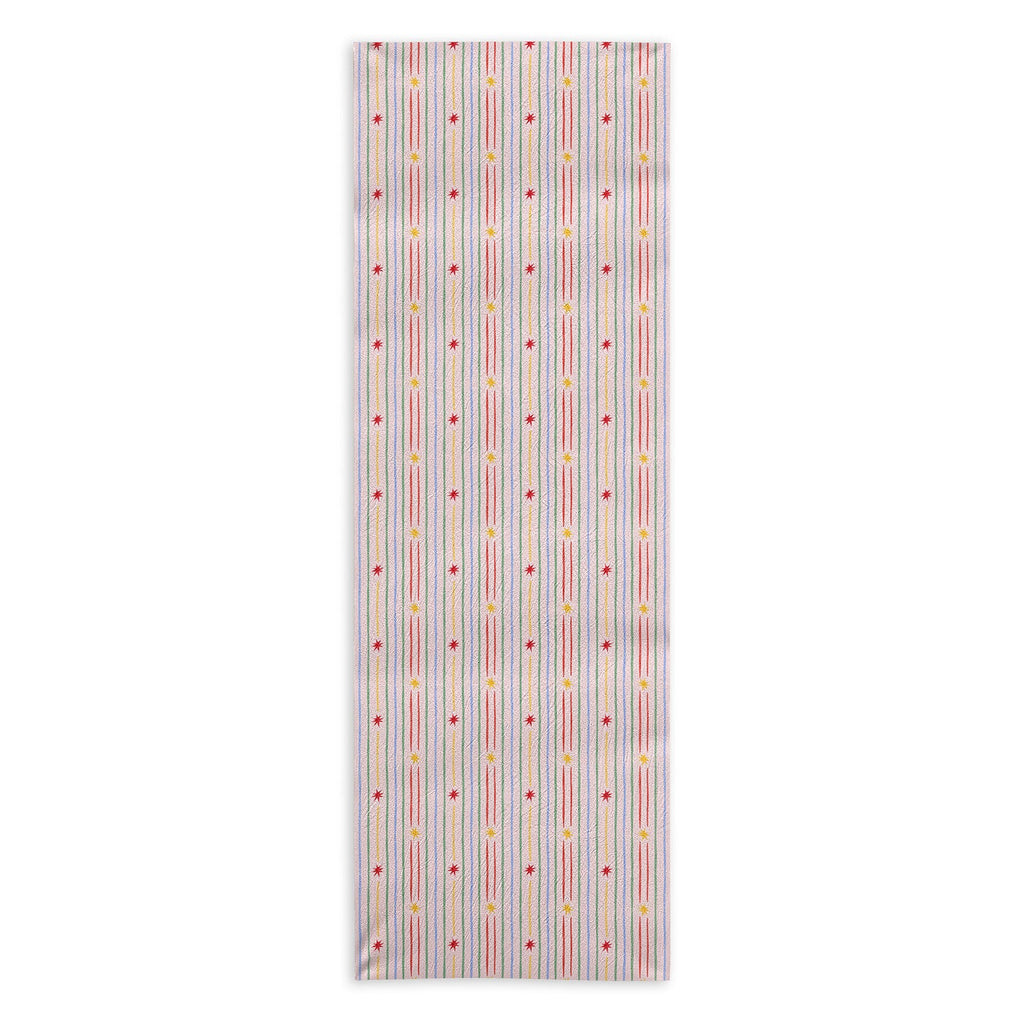 Love_Ryming Festive Starry Stripes Yoga Towel