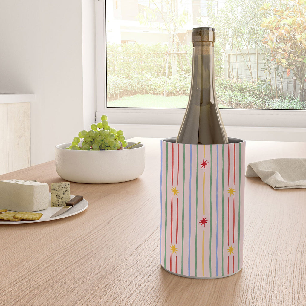 Love_Ryming Festive Starry Stripes Wine Chiller