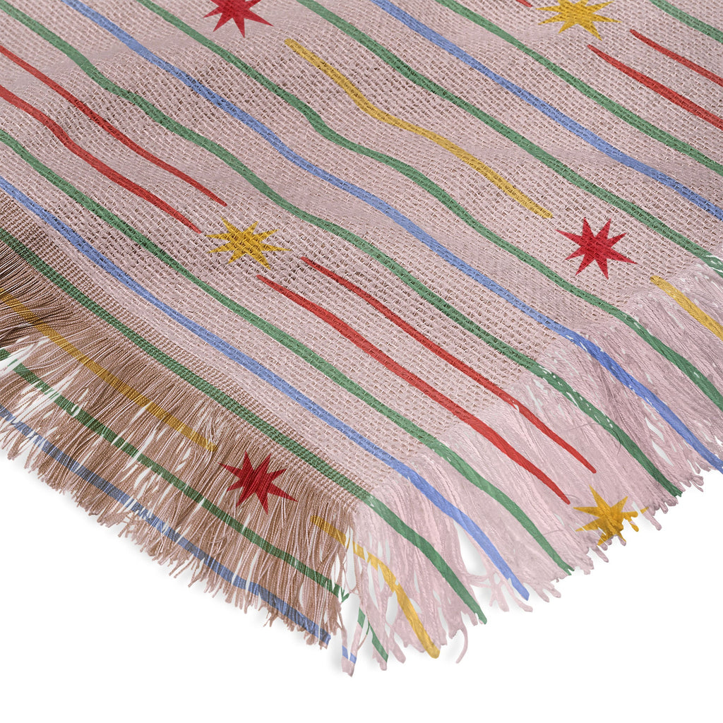 Love_Ryming Festive Starry Stripes Throw Blanket