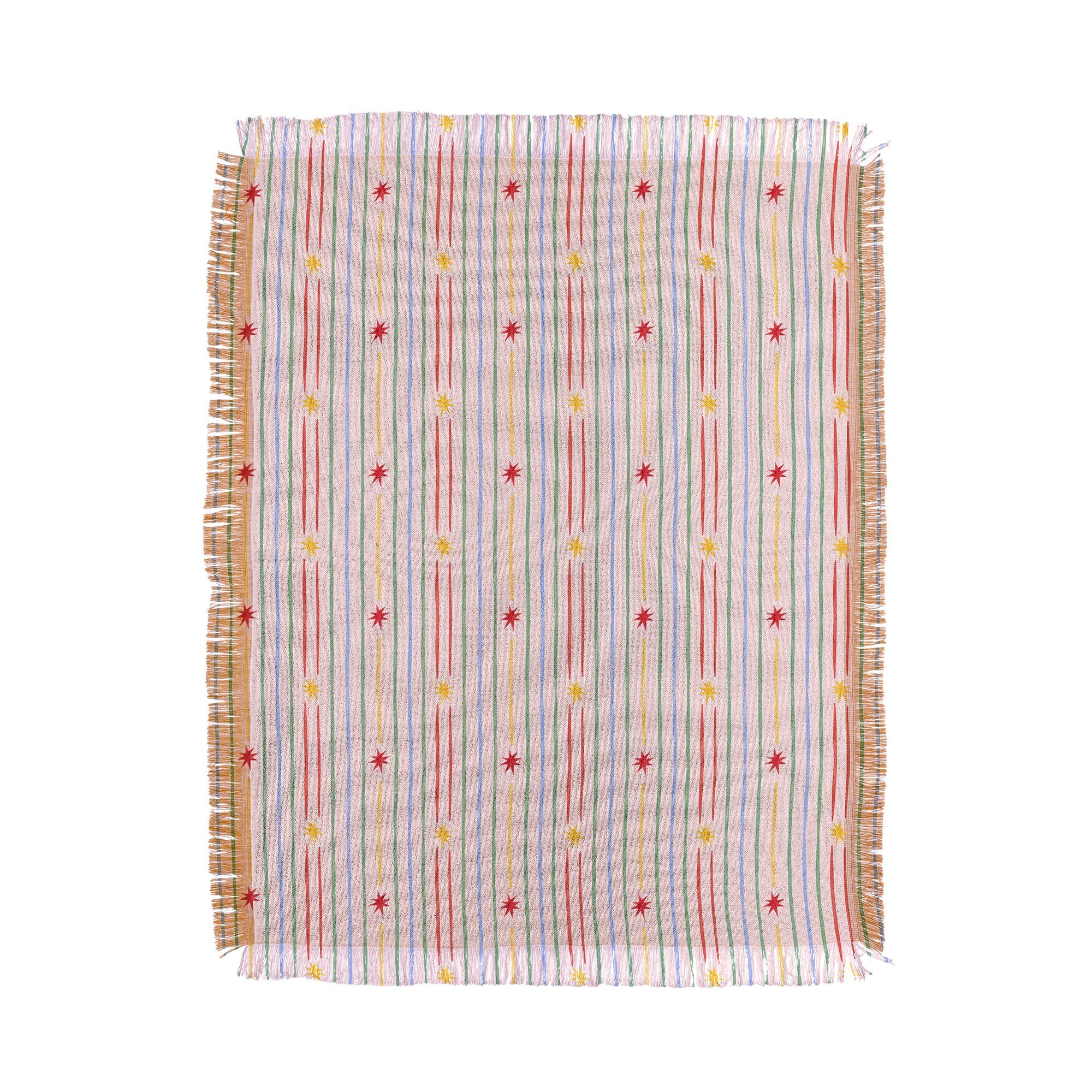 Love_Ryming Festive Starry Stripes Throw Blanket