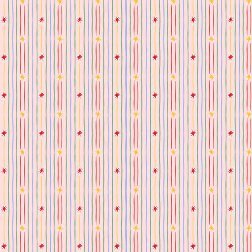 Love_Ryming Festive Starry Stripes Wall Mural