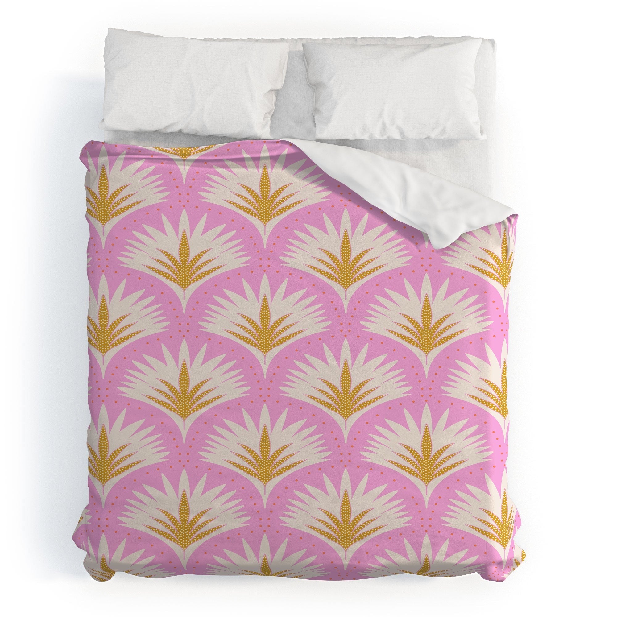 Jennifer Labre Pink Palmetto Duvet Cover