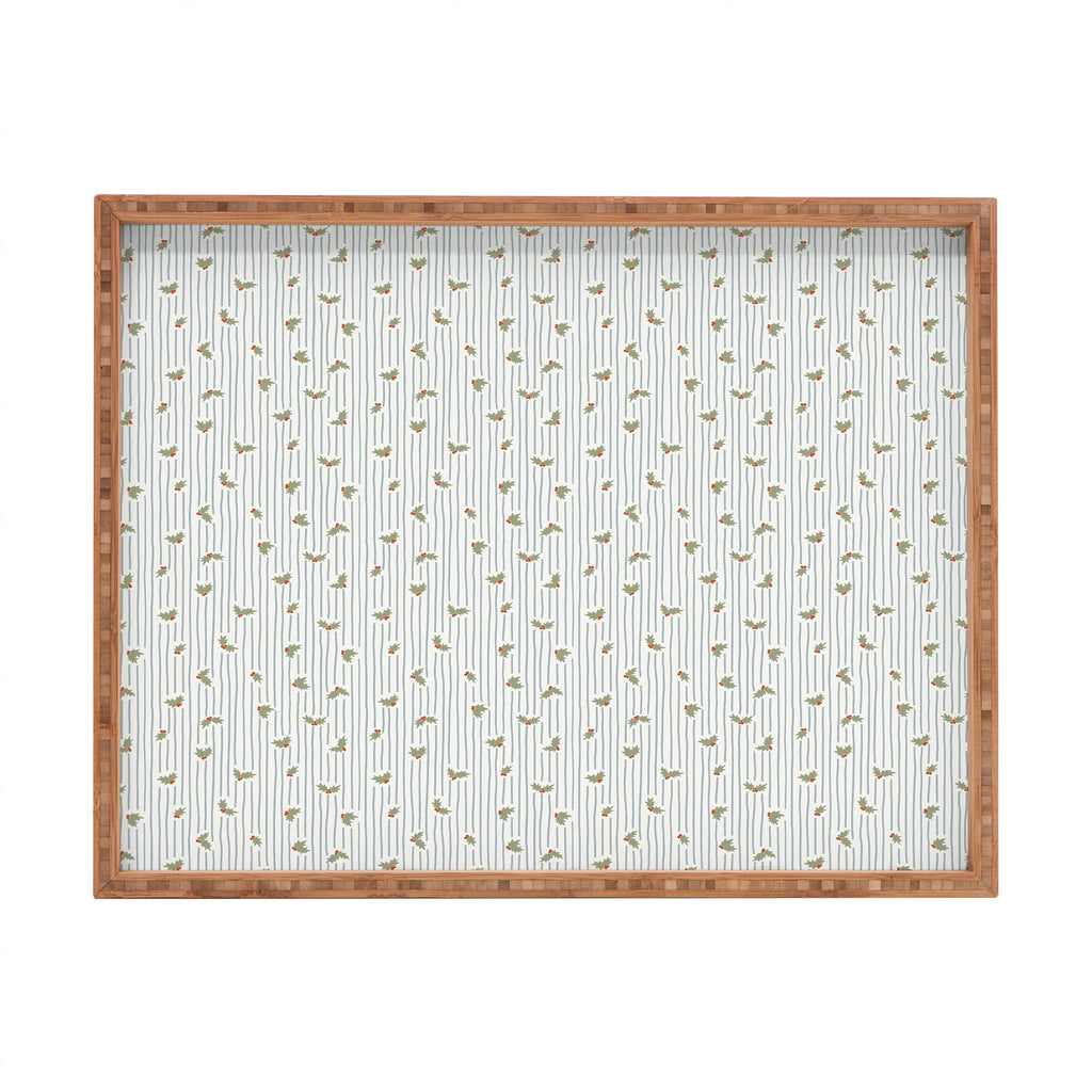 CoastL Studio Hand Drawn Holly Stripe Rectangular Tray