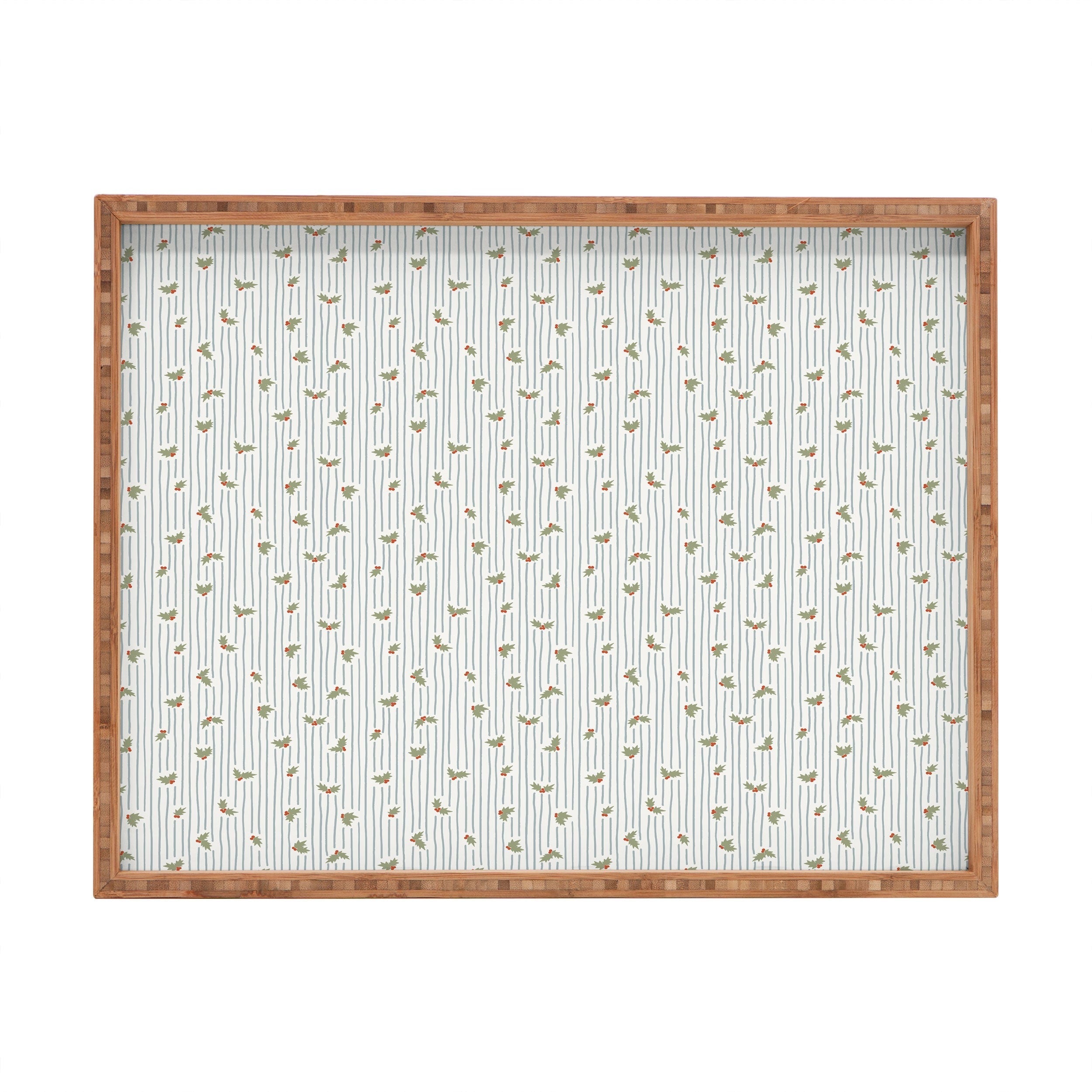 CoastL Studio Hand Drawn Holly Stripe Rectangular Tray