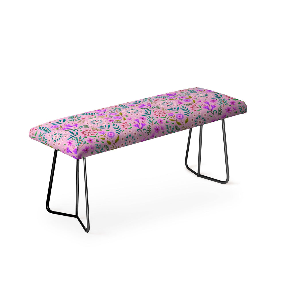 Pimlada Phuapradit Ditsy Purple Floral Half Drop Bench