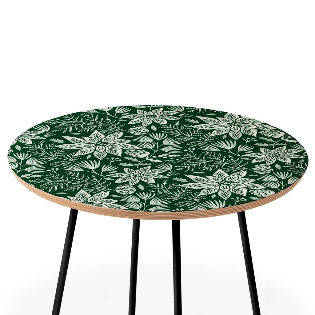Pimlada Phuapradit Christmas Poinsettia Round Side Table