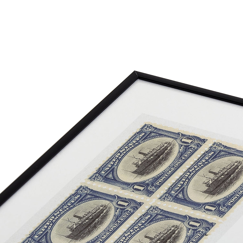 DENY Designs 1901 1c Fast Lake Navigation Stamps Metal Framed Art Print