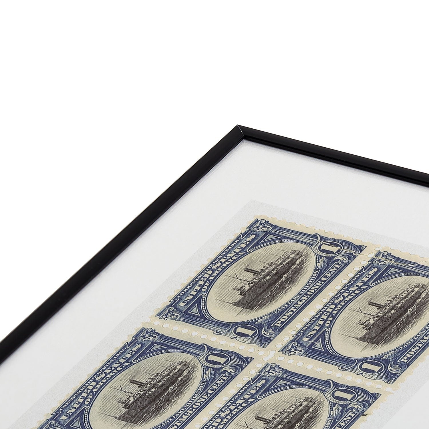 DENY Designs 1901 1c Fast Lake Navigation Stamps Metal Framed Art Print