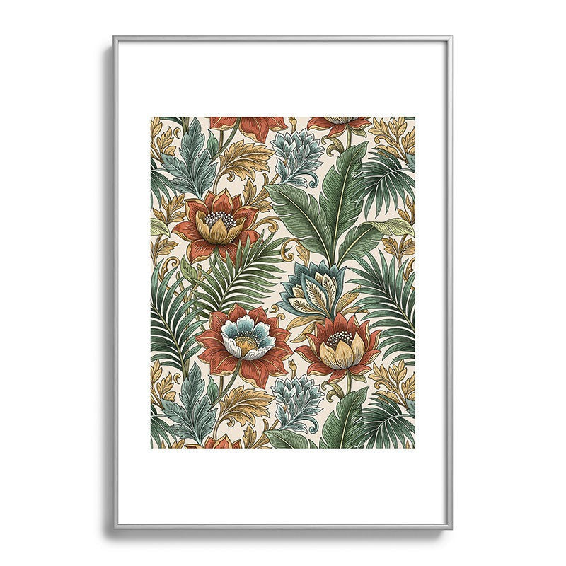 Marta Barragan Camarasa Retro Jungle Garden Metal Framed Art Print