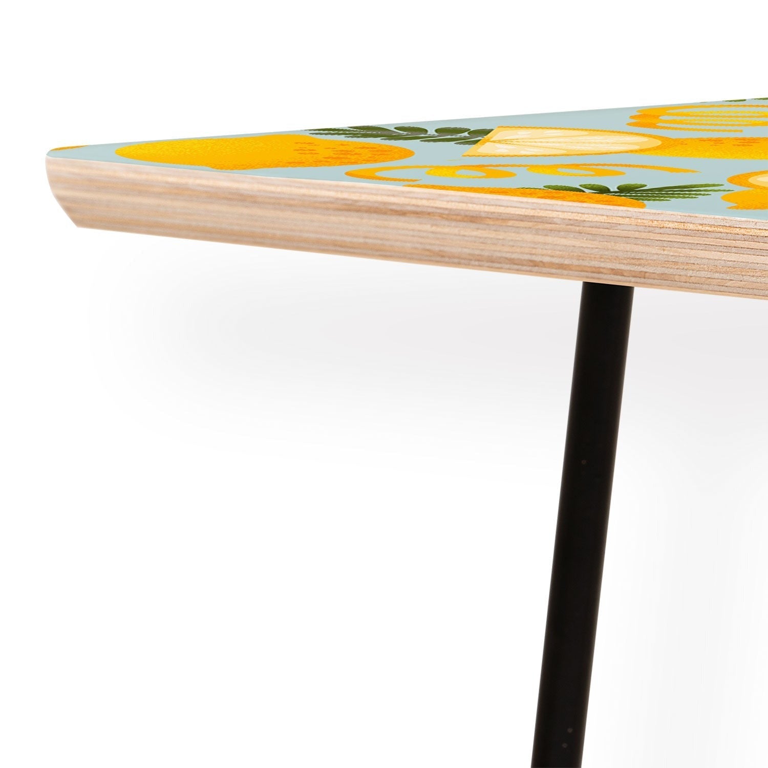 Jessica Molina Lemon Pattern on Sky Blue Coffee Table