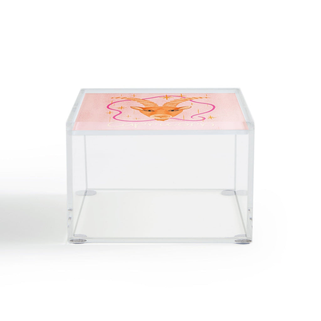 Little Om Zodiac Sign Capricorn Acrylic Box