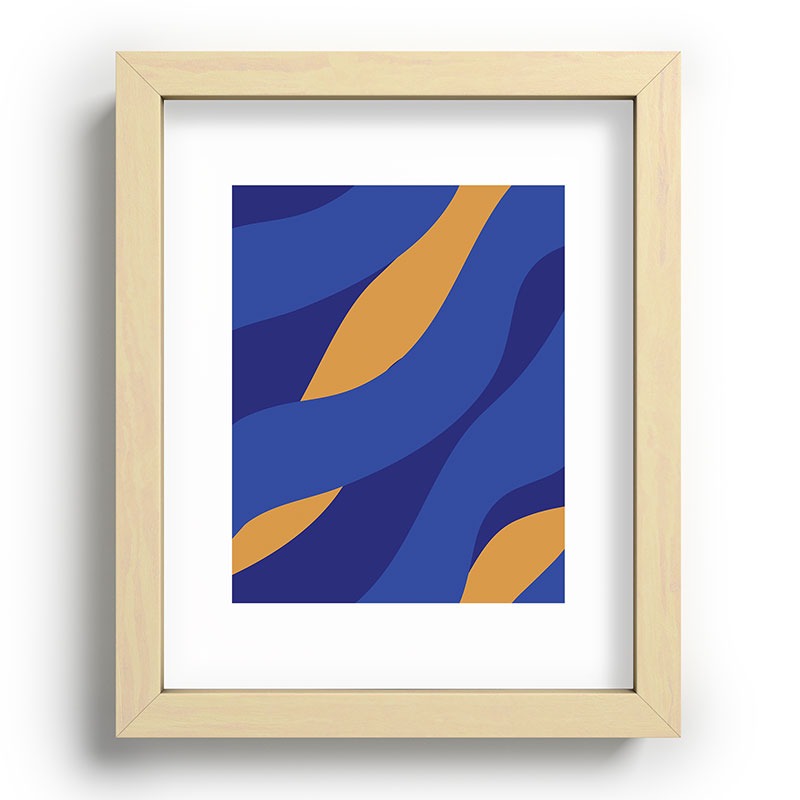 Camilla Foss Pebbles in Stream Recessed Framing Rectangle