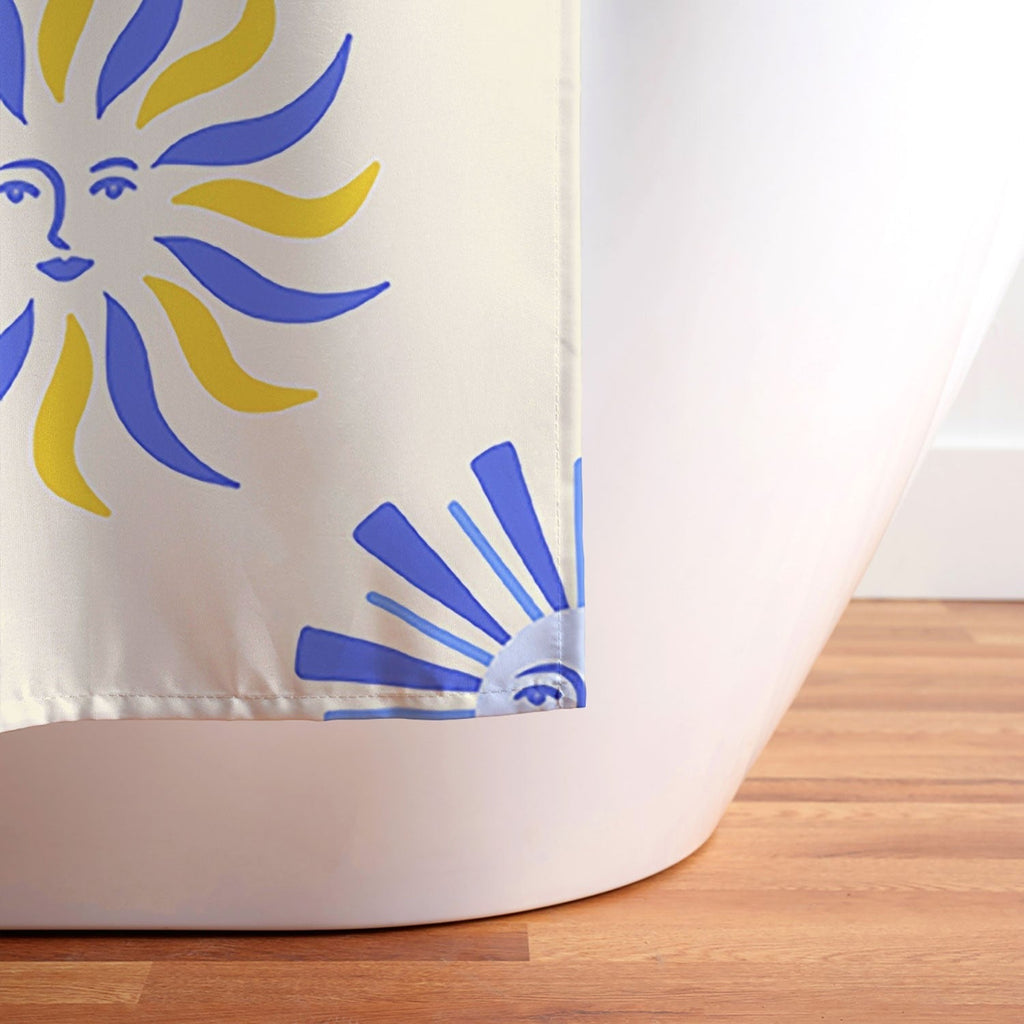 Design by Spark Dolce Vita Radial Sun Flames Shower Curtain